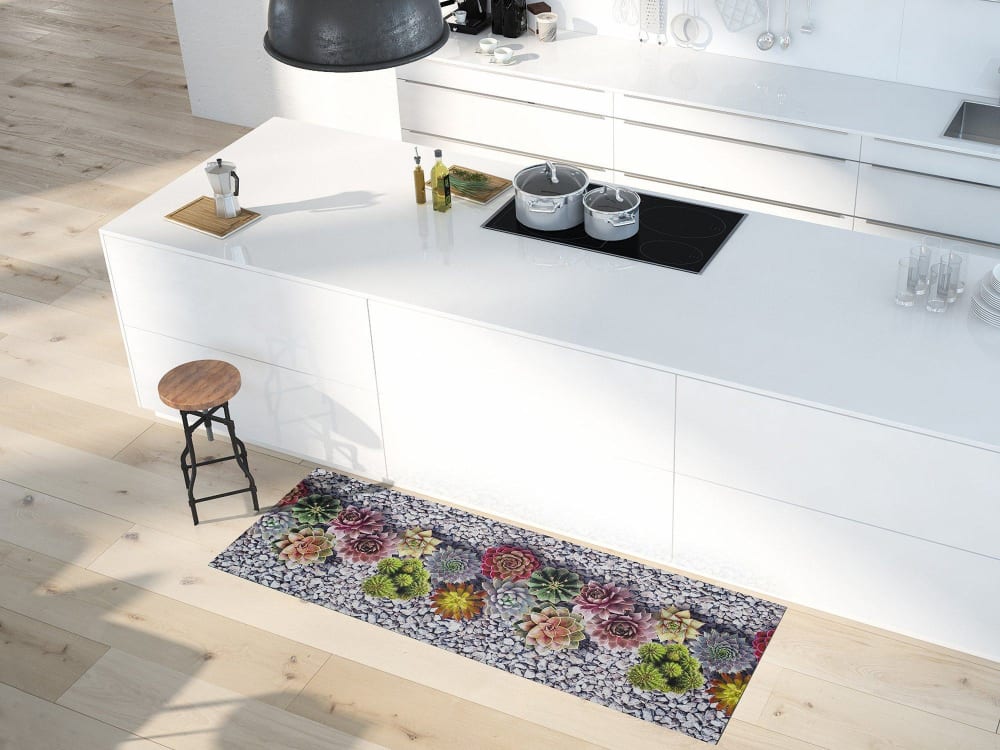 Tapis de cuisine lavable cactus gris/multicolore 52x200 cm — vue 3