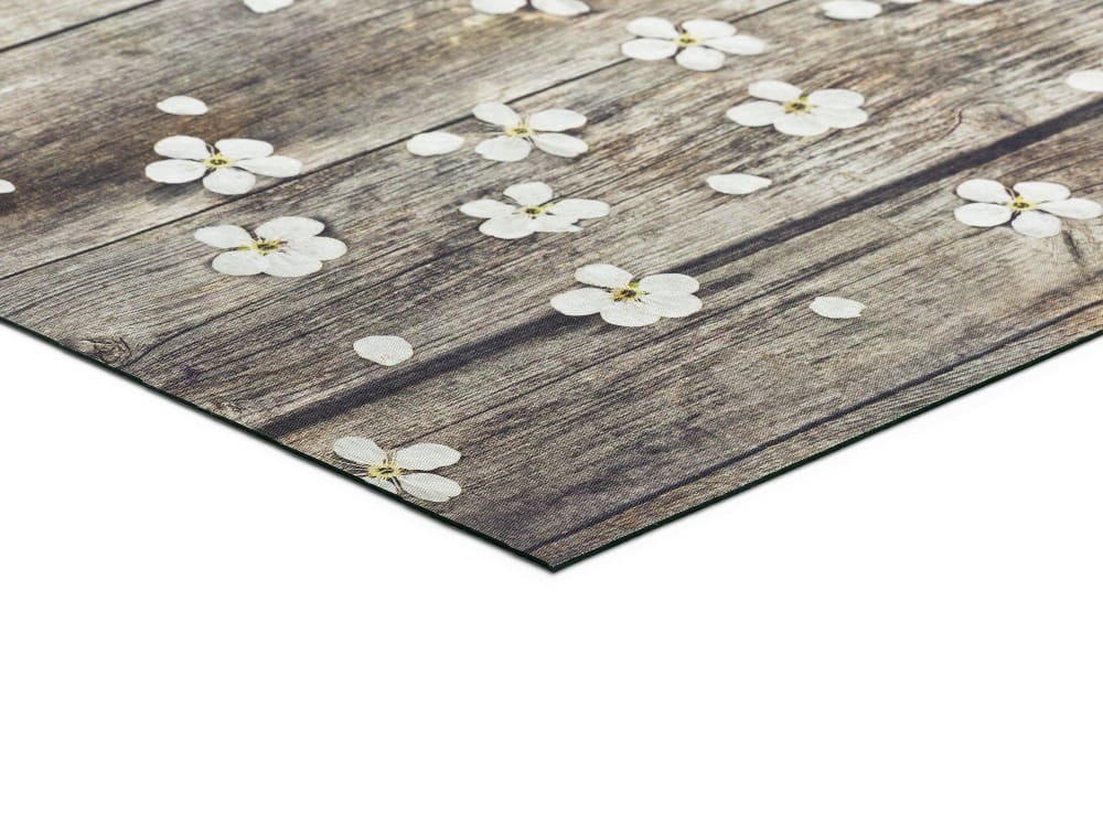 Tapis de cuisine lavable fleurs marron 52x200 cm — vue 4