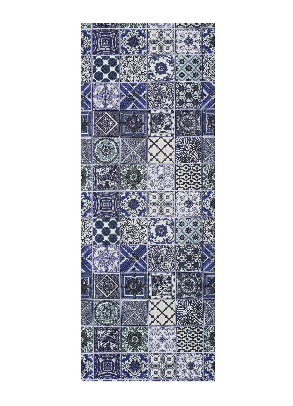 Vinyl-Küchenteppich, Böhmische Muster, mehrfarbig, 52x200 cm -