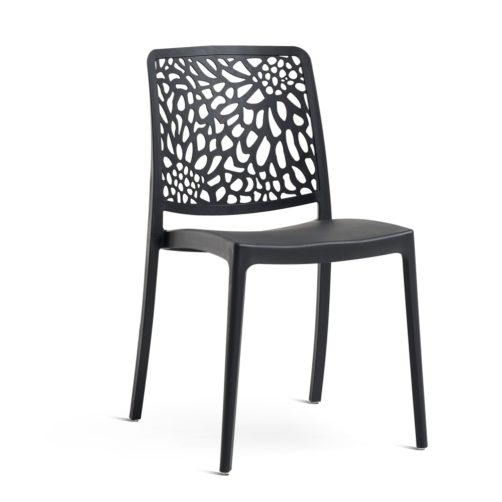 Lot 4 chaises jardin - noir