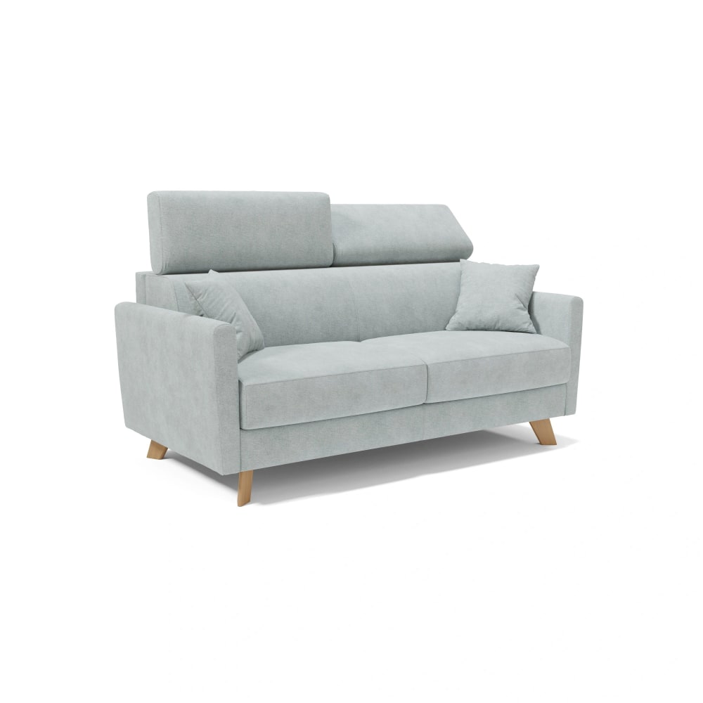 Canapé convertible avec têtières réglables 200 cm vert