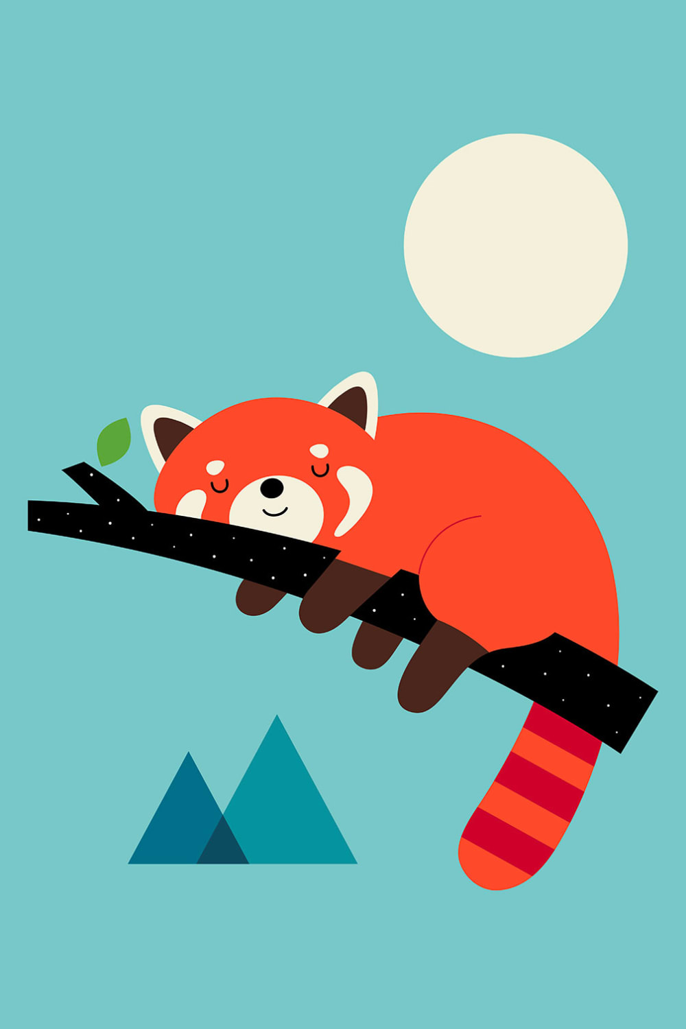 Tableau enfant c'est l'heure de la sieste imprimé sur toile 40x60 cm