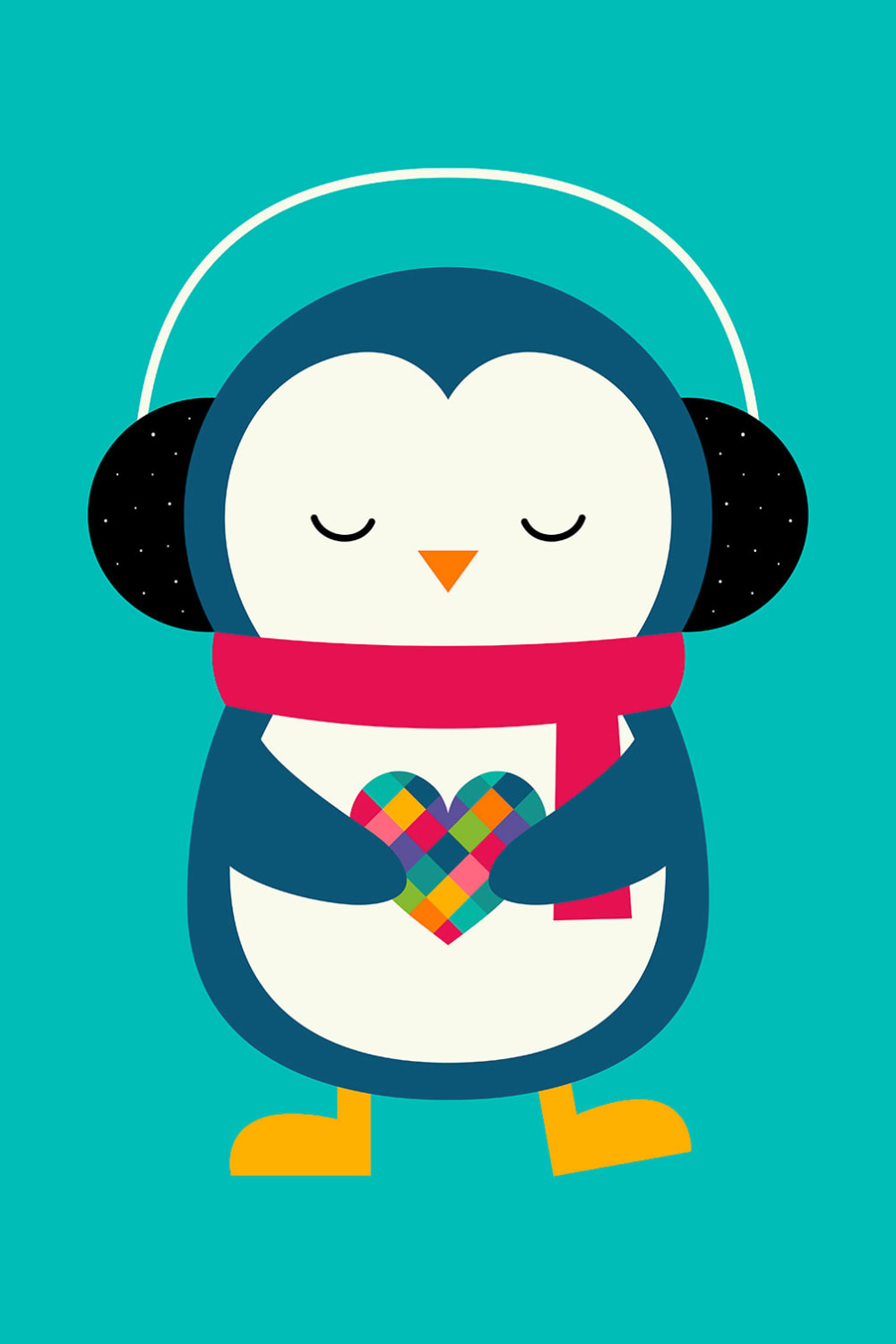 Tableau coeur à prendre imprimé sur toile 40x60 cm