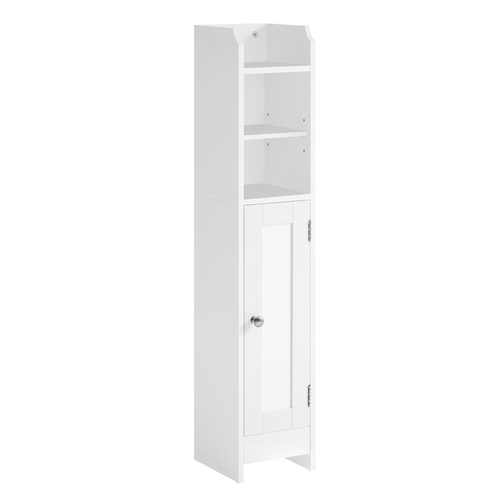 Armoire d’angle avec porte et étagères 20 x 18 x 92 cm blanc nuage