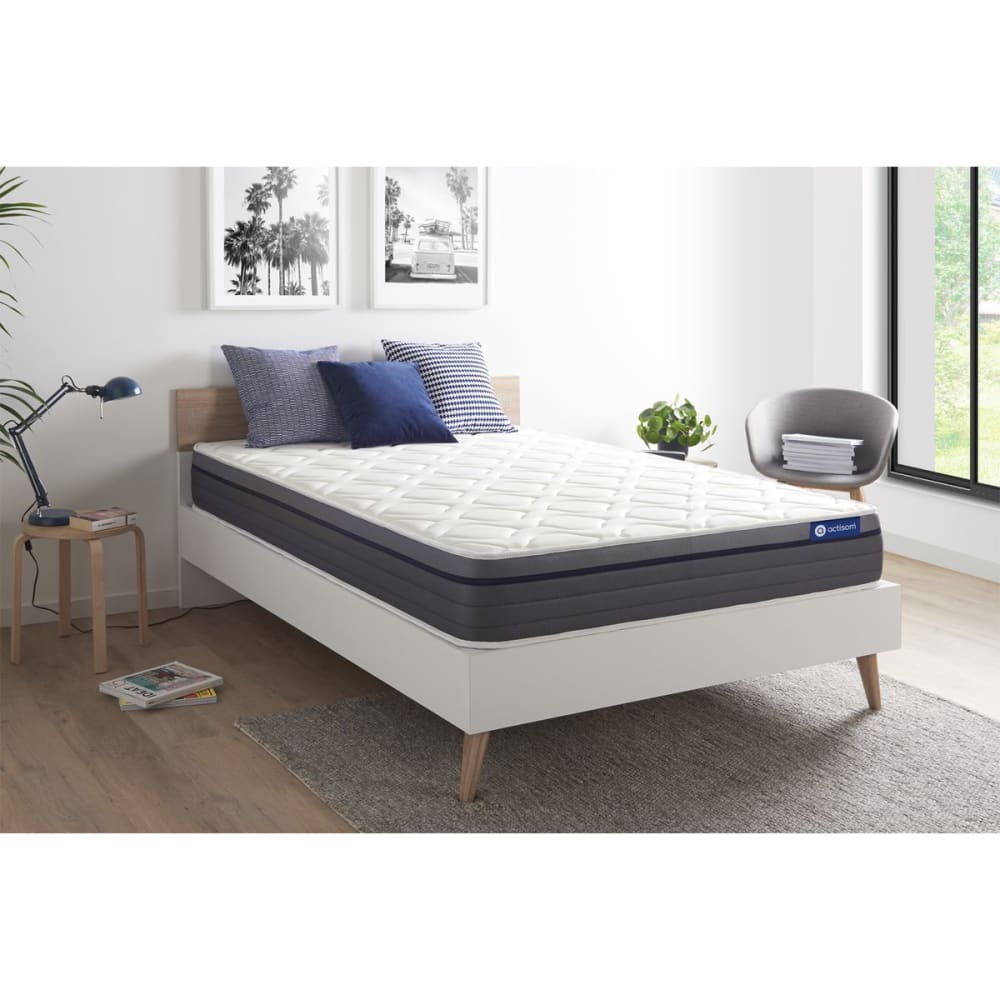 Actisom Matratze aus Latex und Memory-Schaum 200 x 200 cm, weiß style classic chic - Stoff