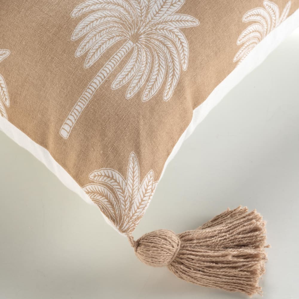 Coussin déhoussable imprimé palmier 40x40 cm - Maisons du Monde