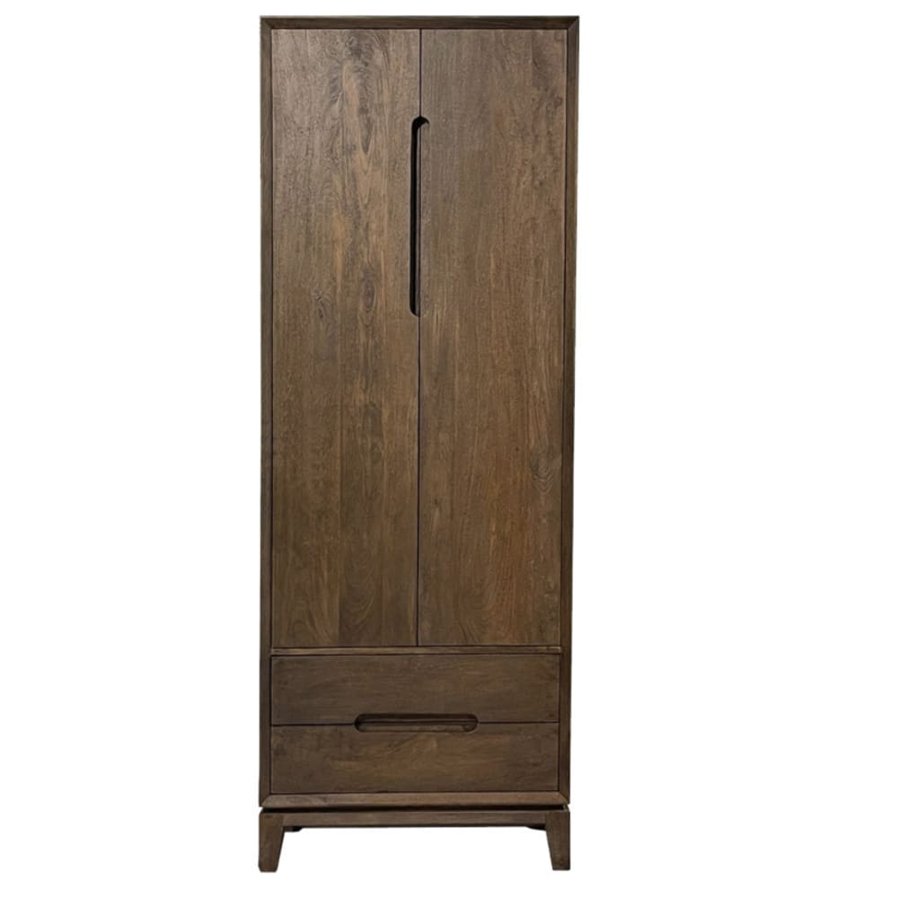 Armoire de Rangement 2 portes en bois massif brossé