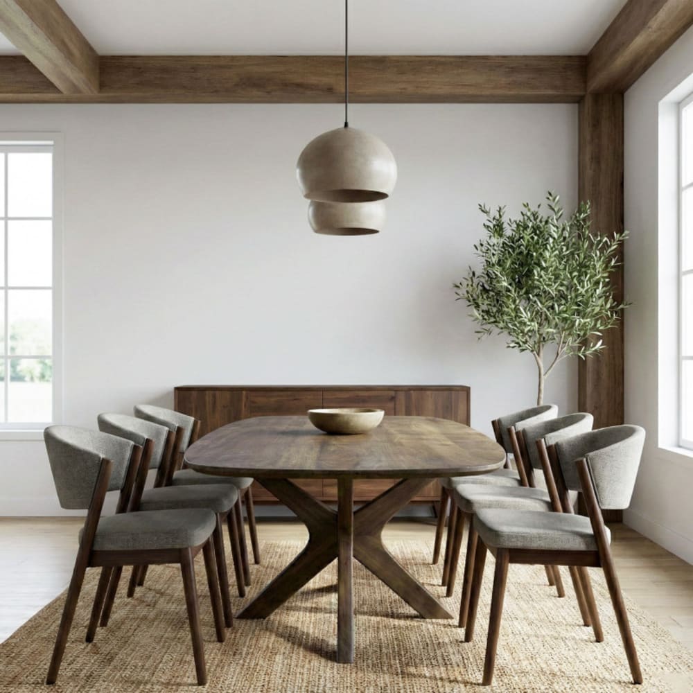 Ovaler Esstisch für 8/10 Personen 220 cm Massivholz - Maisons Du