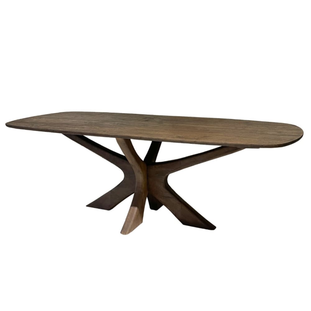 Table à manger Ovale 10 personnes 250 cm en bois massif