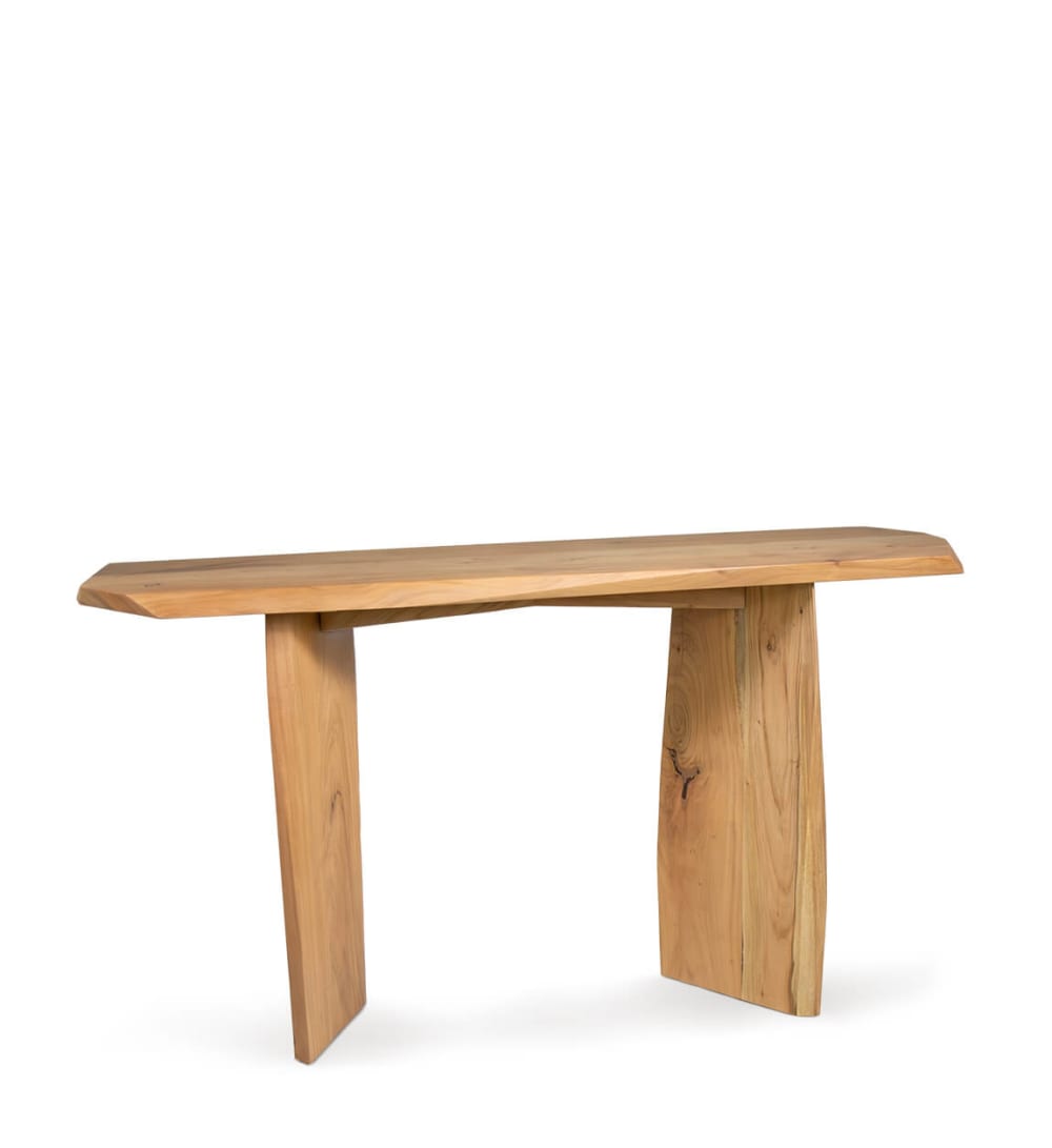 console en bois beige