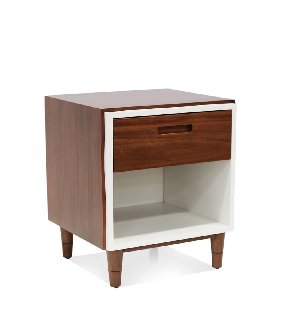 MOYCOR Nachttisch aus zweifarbigem Holz 45 x 40 x 53 cm Braun Holz