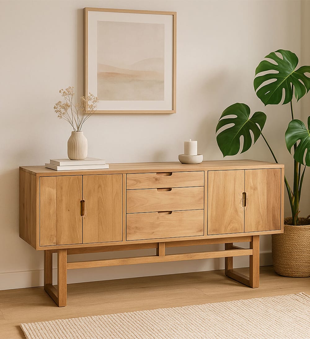 Sideboard aus Teak beige Breite 157 cm - Maisons Du Monde
