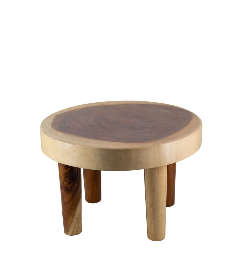 MOYCOR Couchtisch aus braunem Holz Ø 60 cm - Holz