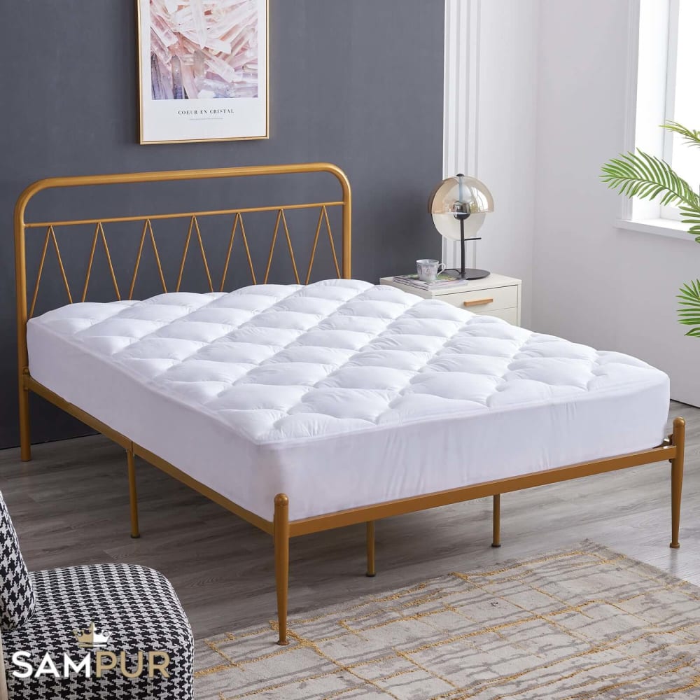 Reca Bedding Topper Mikrofaser mit atmungsaktivem 3D-Band 180x200 cm Weiß Mikrofaser