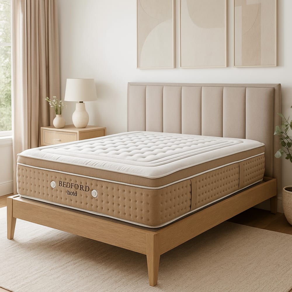 Reca Bedding Memoryschaum-Matratze 33 cm, mittelfester Komfort, 160x200 cm Beige Stoff