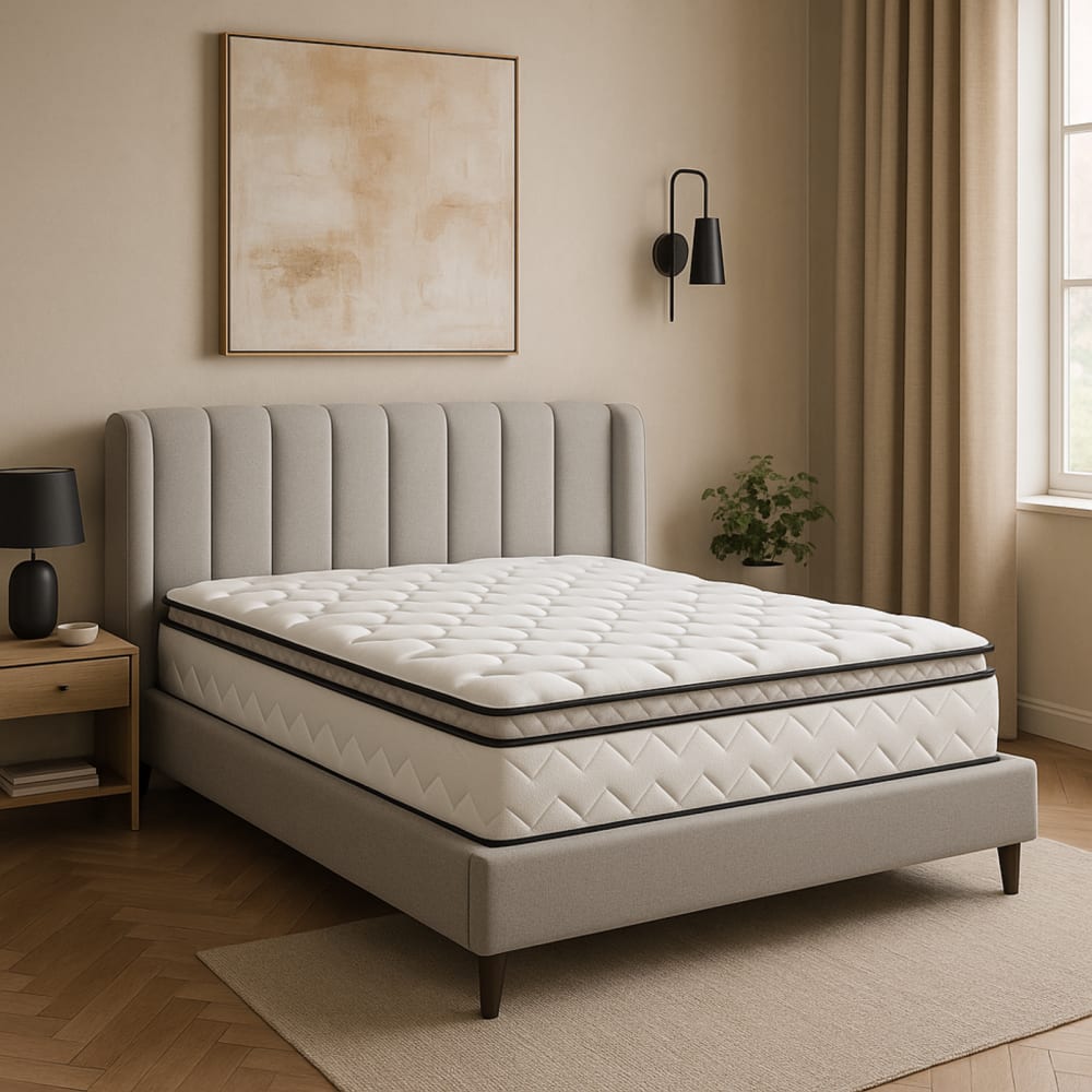 Reca Bedding Memoryschaum-Matratze mit mittelfestem Halt 90x190 cm Weiß Stoff