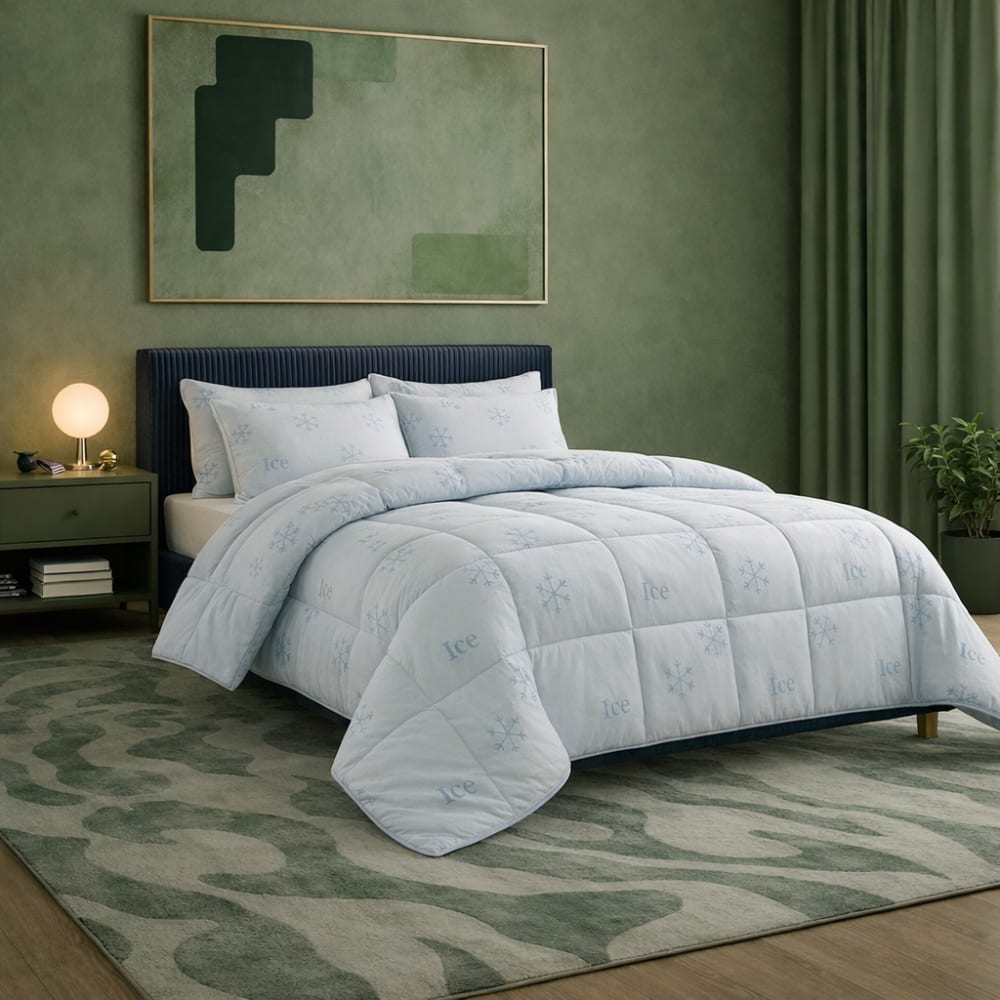 Reca Bedding Sommerbettdecke aus kühlendem Mikrofaserstoff 240x260 cm Weiß Mikrofaser