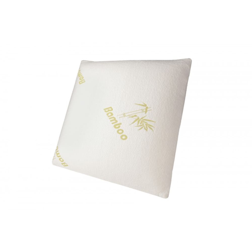 Oreiller à mémoire de forme en fibre de bambou déhoussable 60x60 cm