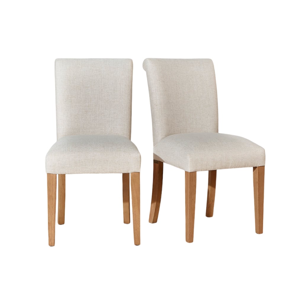 Lot de 2 chaises en hévéa