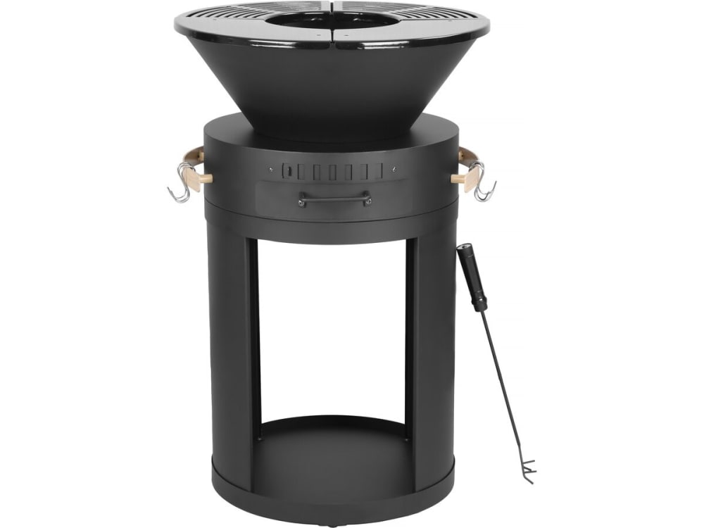 barbecue bois en  noir
