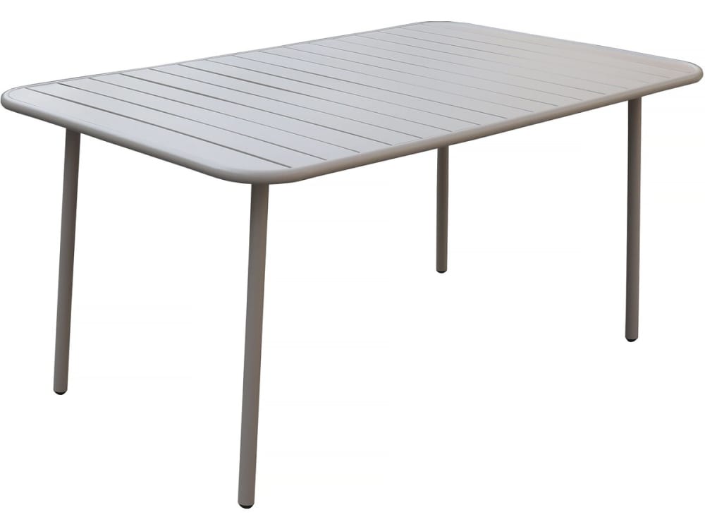 Table de jardin métal taupe 150 x 90 x 71 cm