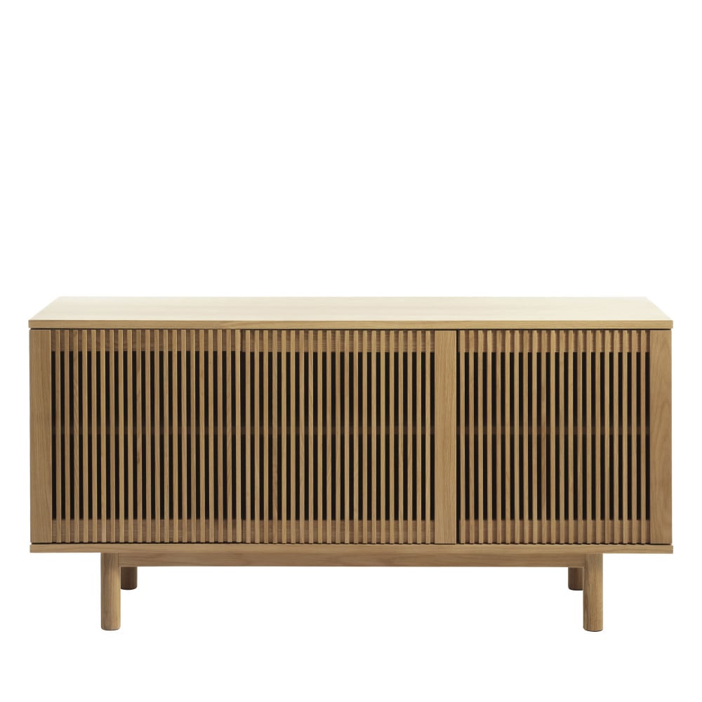 Buffet 3 portes en bois L143cm - Bois clair