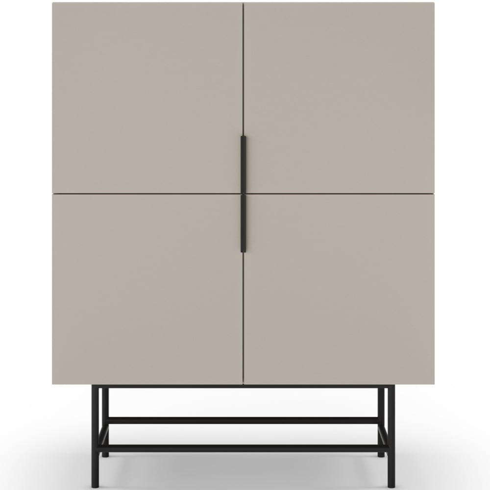 Buffet 4 portes beige 100 cm