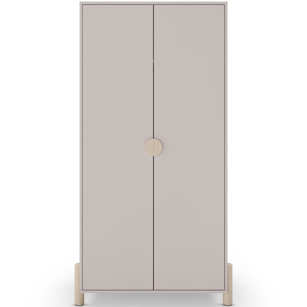 Armoire enfant 2 portes en bois beige 92 cm