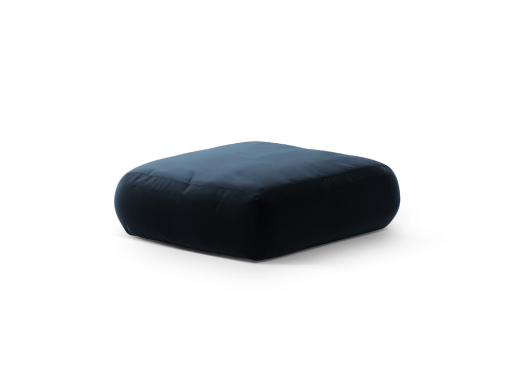 Pouf en velours bleu - roi