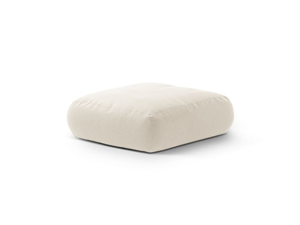 Pouf en tissu structurel - ivoire