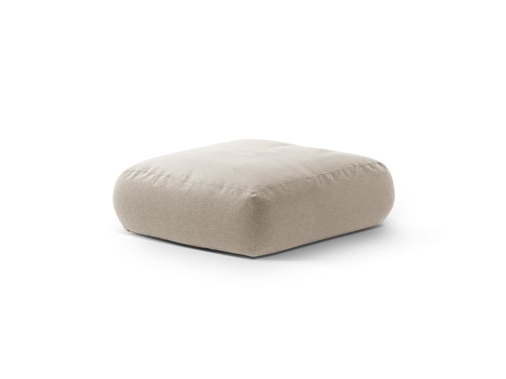 pouf en tissu structurel - beige