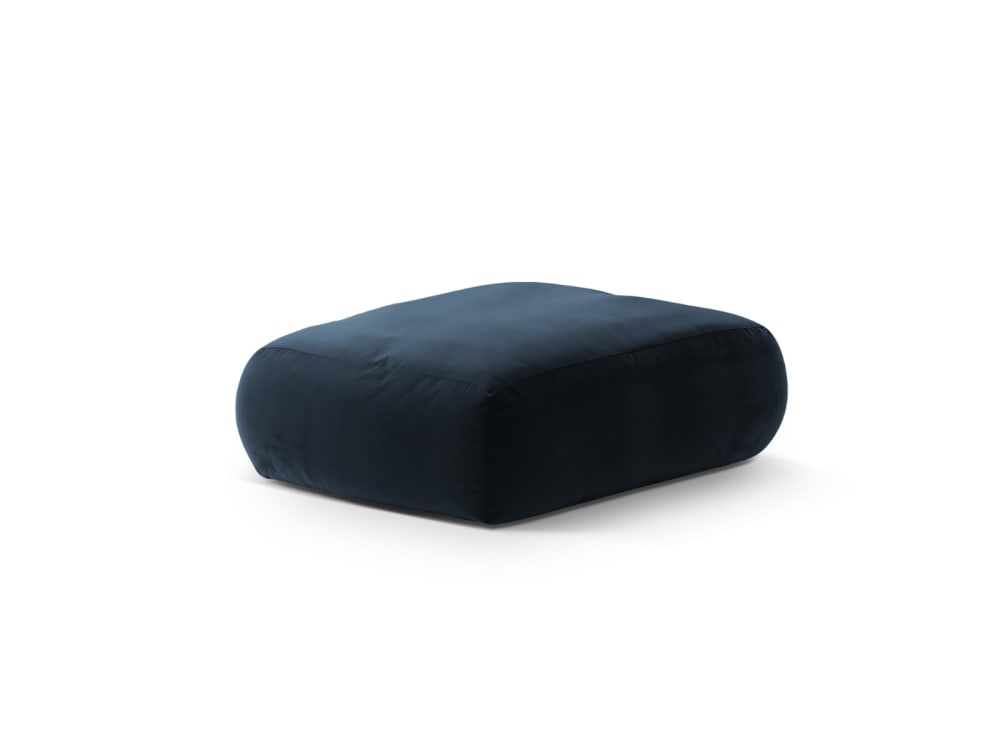 Pouf en velours bleu - roi