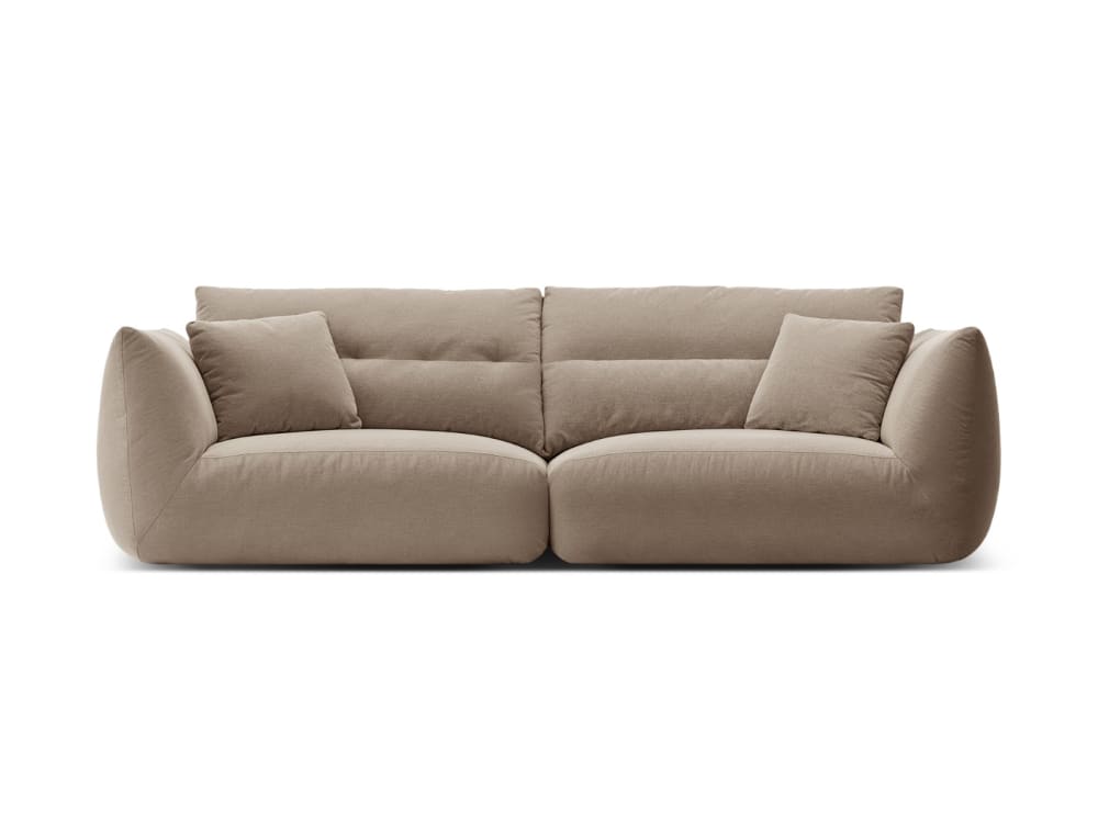CXL by Christian Lacroix 4-Sitzer modulares Sofa aus Chenille-Stoff sandfarben Braun Stoff
