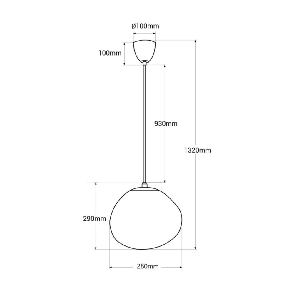 Plafonnier en verre métallisé violet E27 Ø28 cm — vue 4