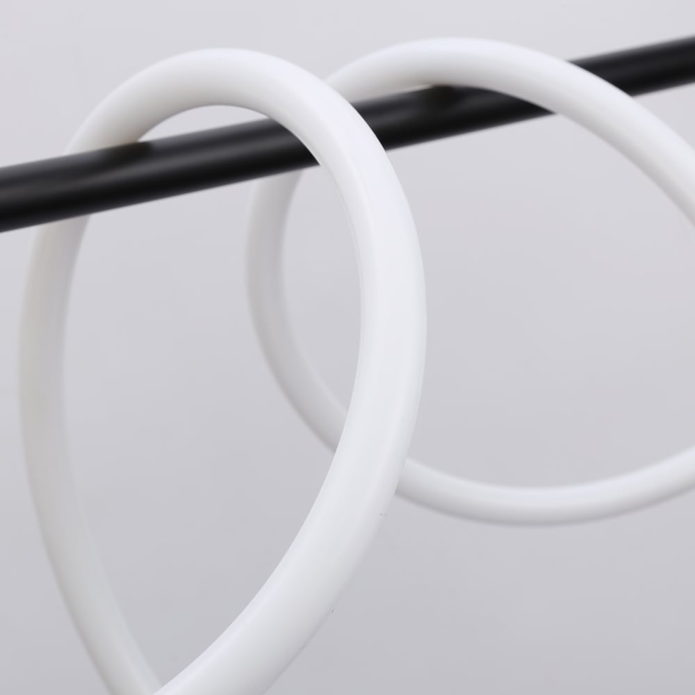 Plafonnier LED moderne néon métal noir ondulé 45W 150cm — vue 4
