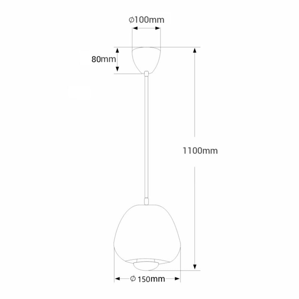 Plafonnier design sphère dorée G9 Ø15 cm — vue 4
