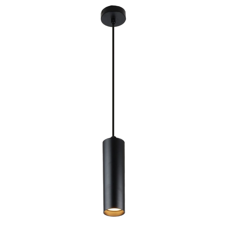 Alpinaluz Hängelampe aus schwarzem Aluminium Ø20 cm mit GU10-Fassung style modern - Aluminium