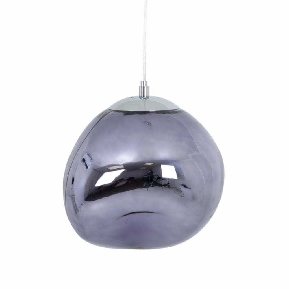 Plafonnier en verre métallisé violet  E27, Ø36 cm