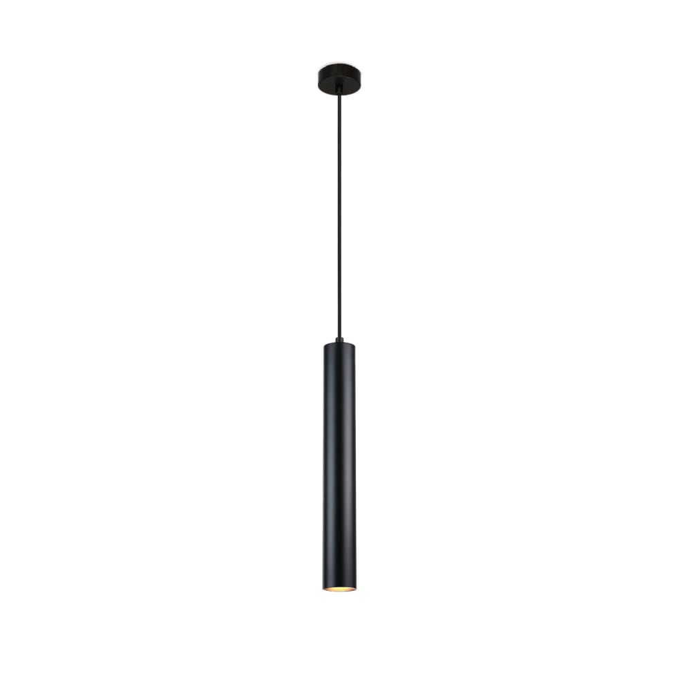 Plafonnier minimaliste aluminium noir, GU10 Ø40 cm
