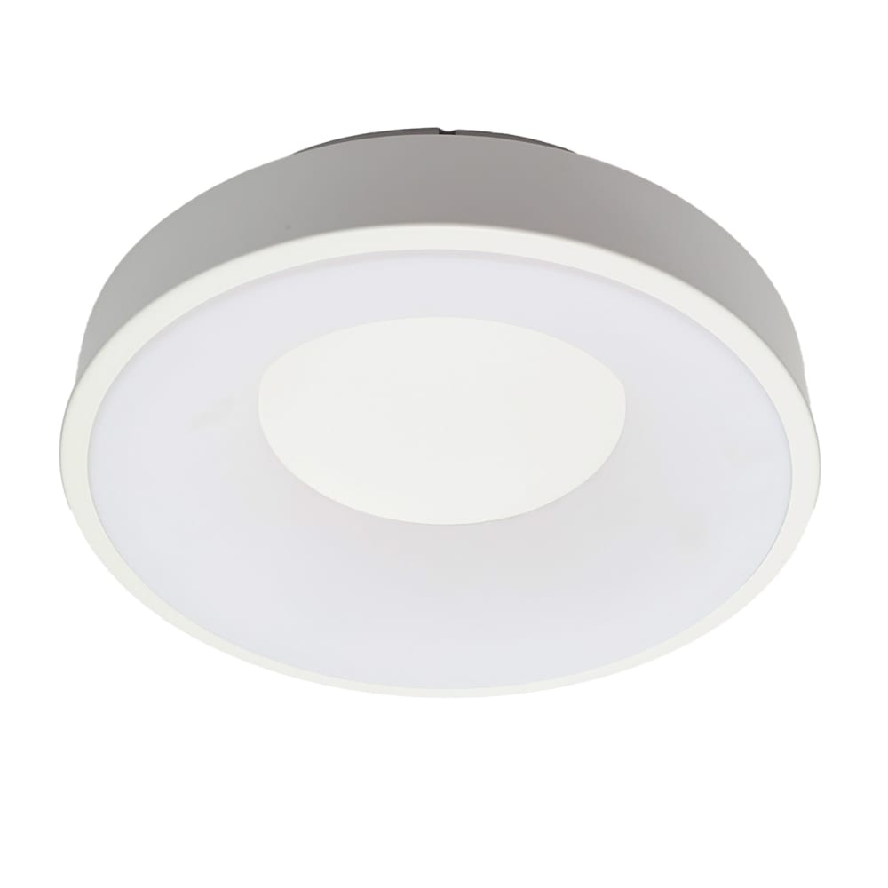 Plafonnier LED métal blanc, 28W CCT  Ø30 cm