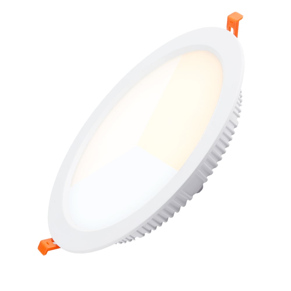 Alpinaluz Einbaustrahler rund, Ø190 mm, LED 25W, CCT wählbar style modern Weiß Aluminium