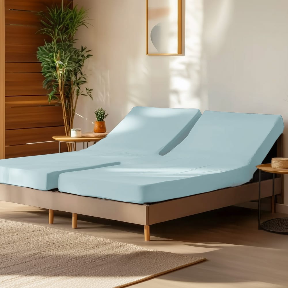 Drap-housse percale coton pour lit articulé nuage 180x200 cm — vue 3