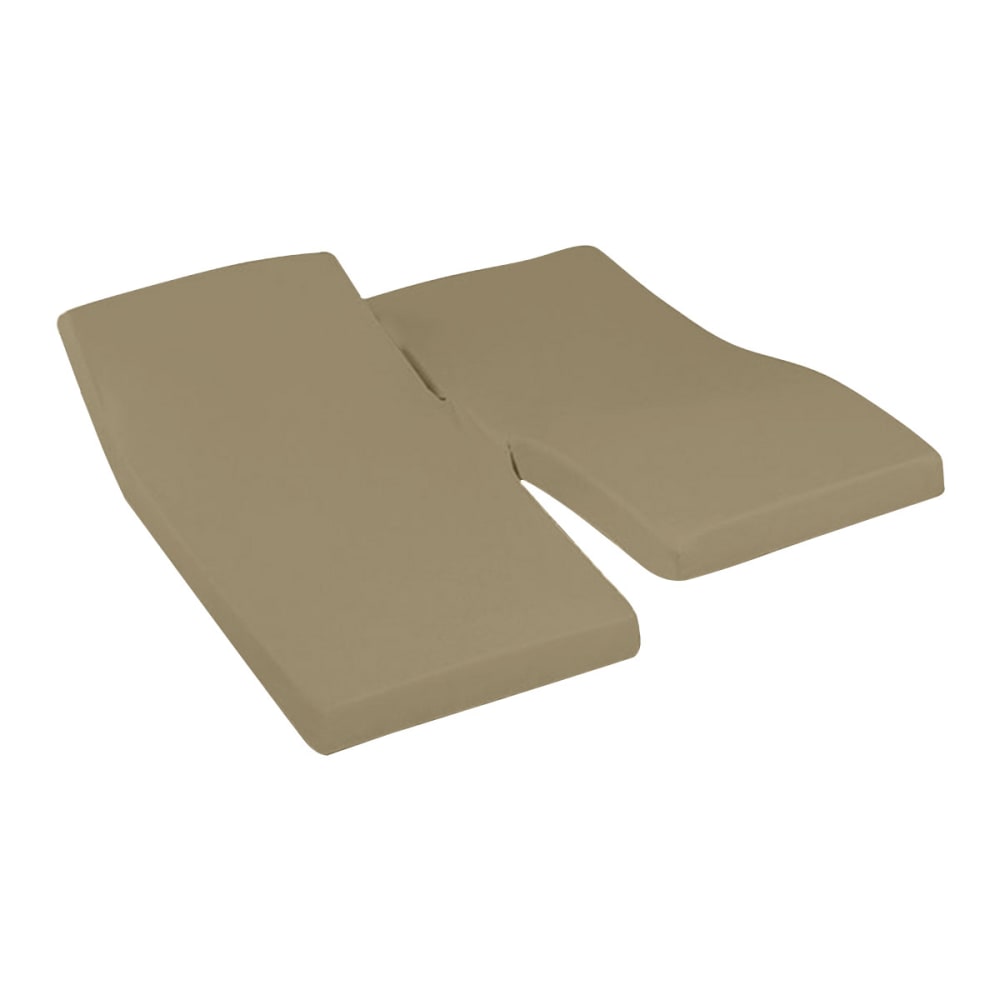 Drap-housse percale coton pour lit articulé taupe 140x190 cm — vue 4