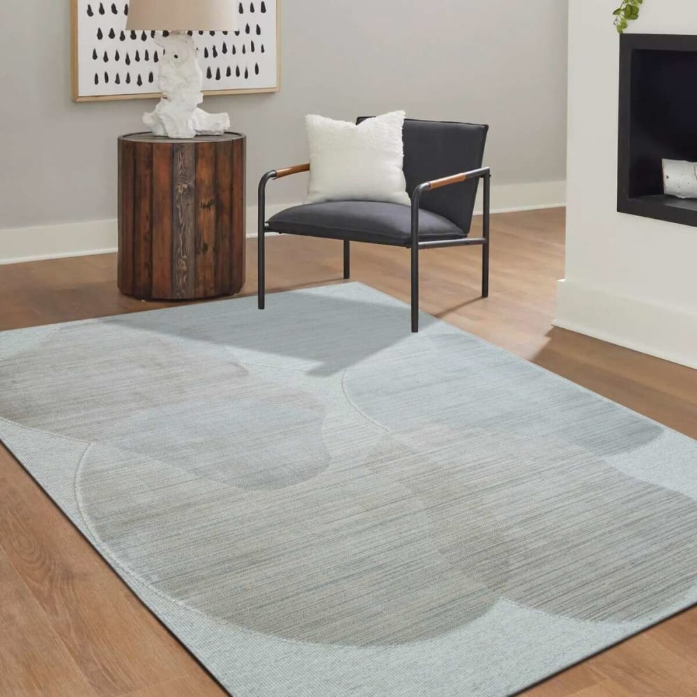 Tapis en laine motifs contemporains rose délavé 160x230 — vue 3