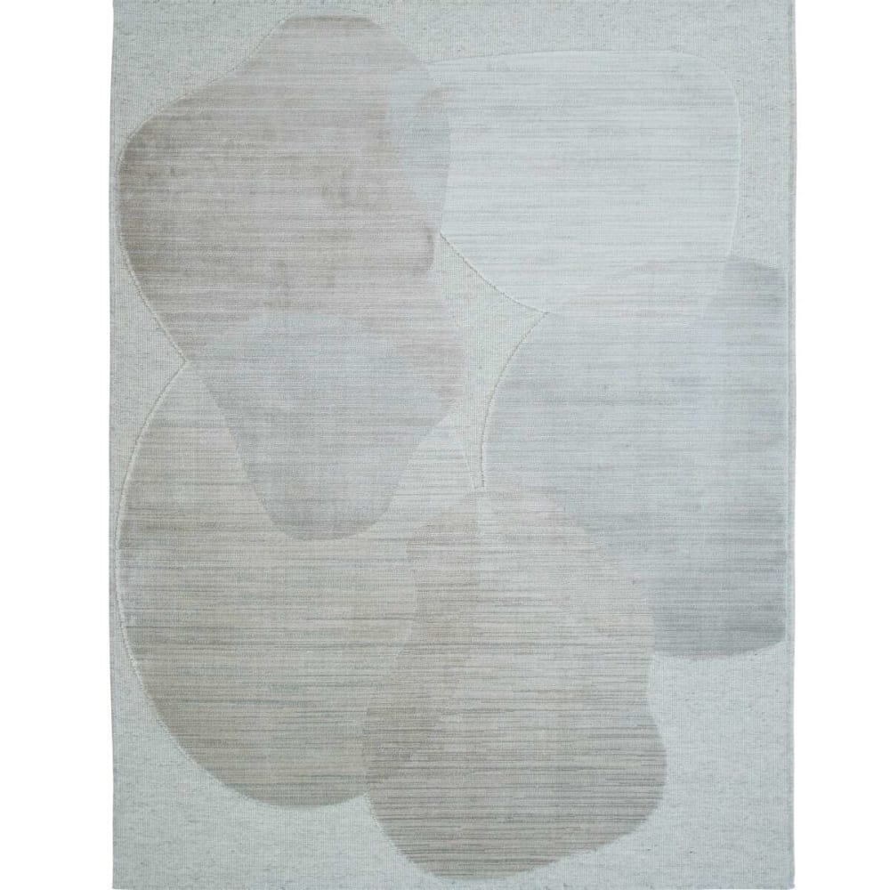 Wollteppich rosa verwaschen mit modernen Mustern 160x230 -
