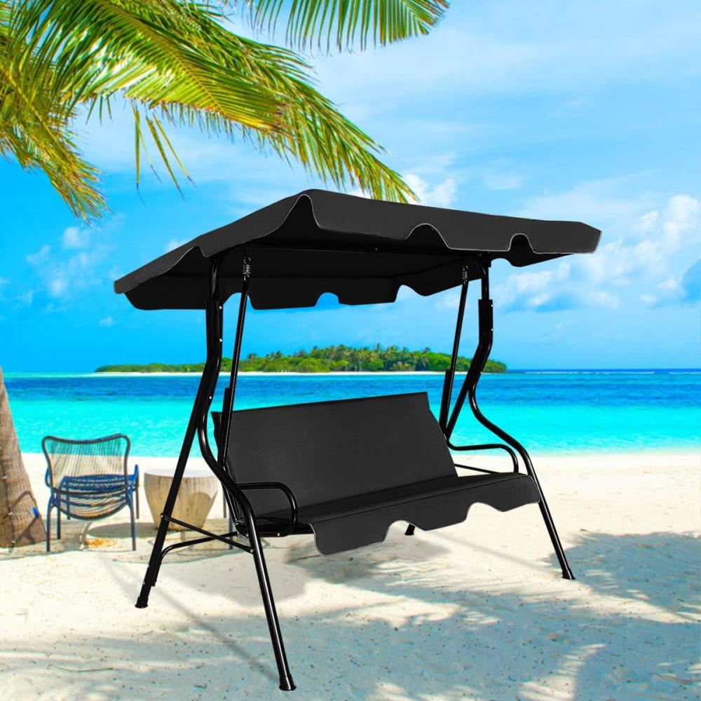 Balancelle de jardin 3 places avec auvent 163 x 119 x 154 cm