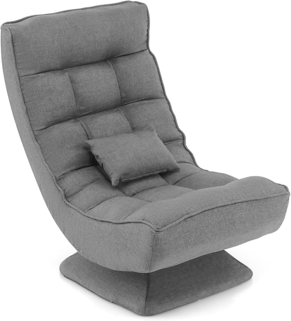 Canapé relaxation pivotante pliable gris 63x71x92 cm