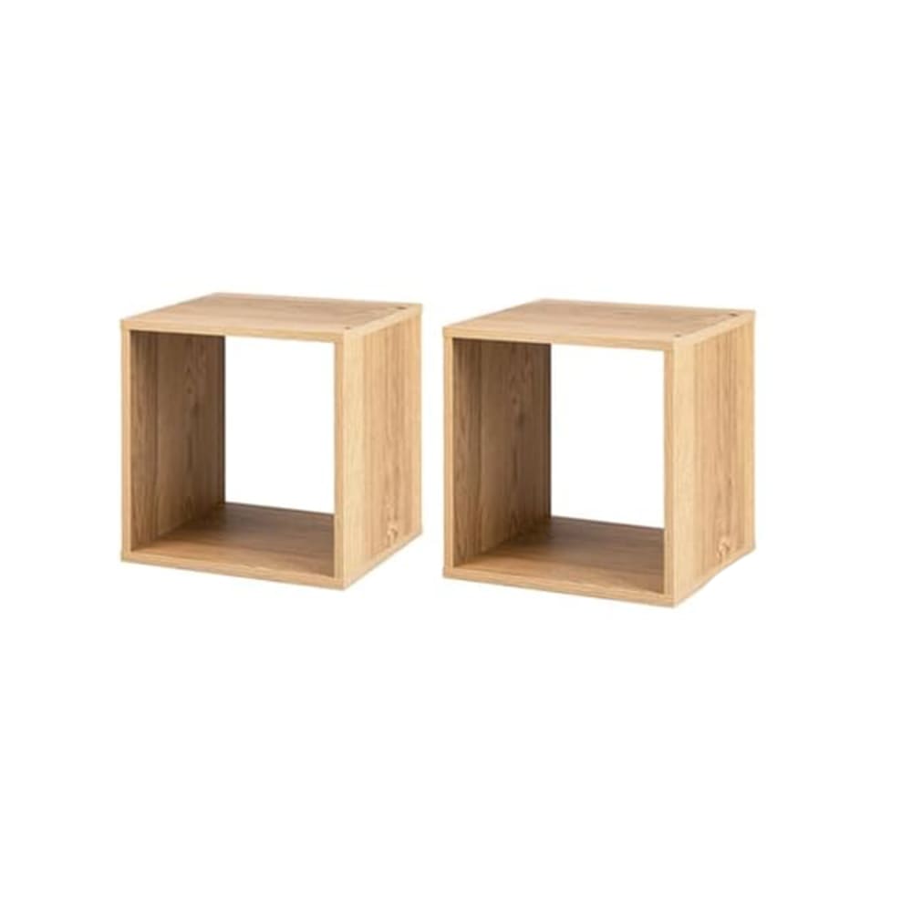 Lot de 2 organisateurs de rangement décoratifs cube anti-basculement