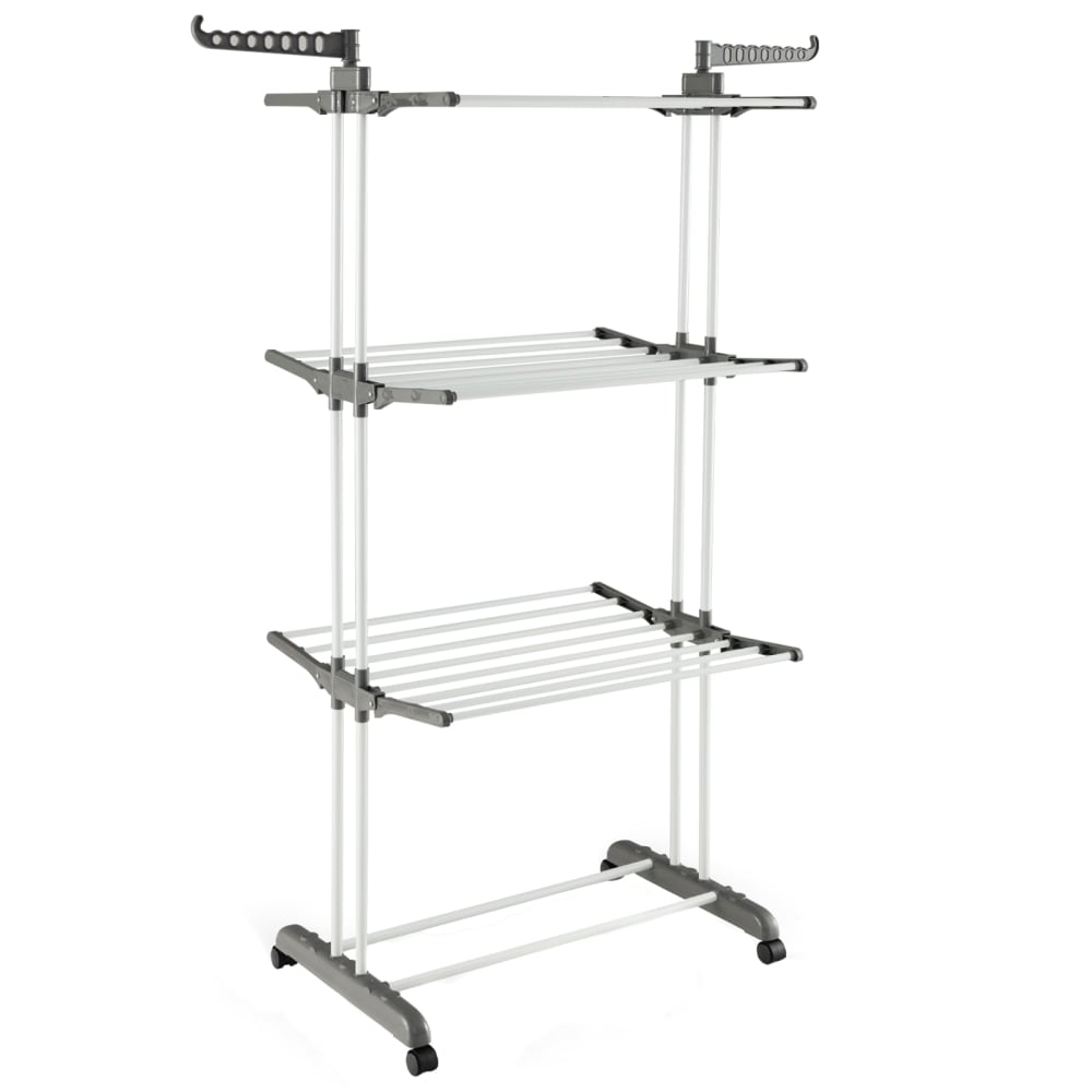 Étendoir à linge 4 niveaux support pliable 1 étagère