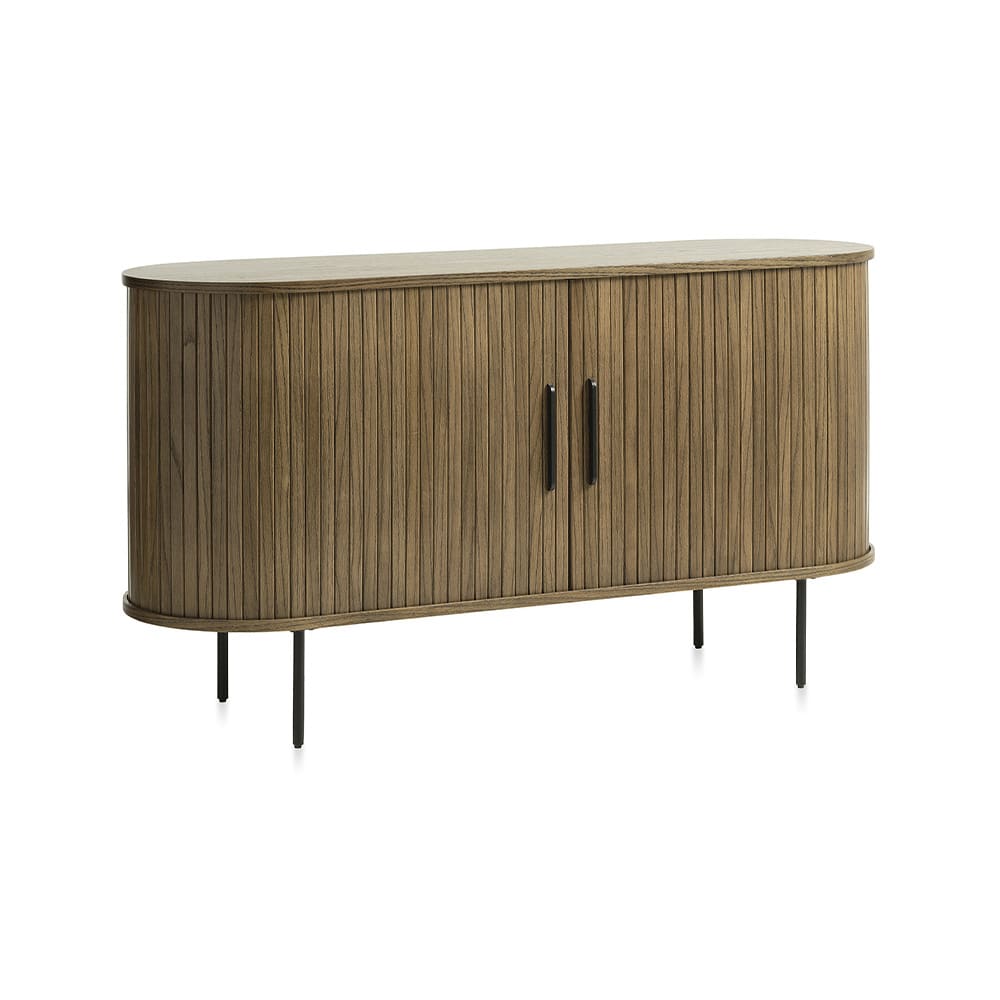 Buffet 2 portes 140 cm bois foncé